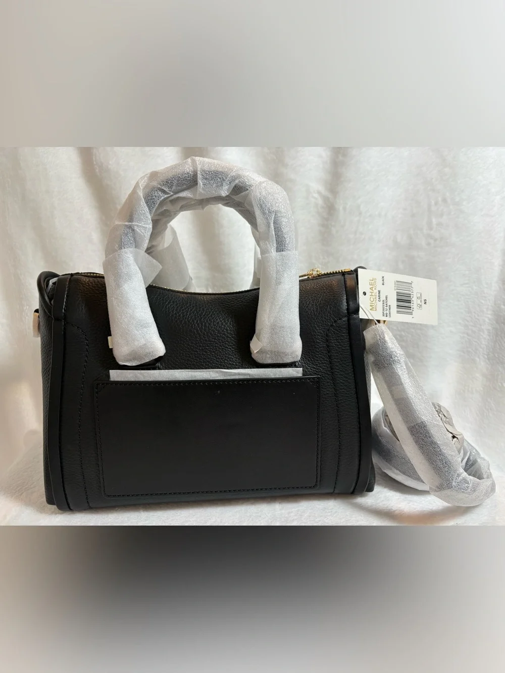 *NWT* MICHAEL KORS Carine Medium Pebbled Leather Satchel - Black